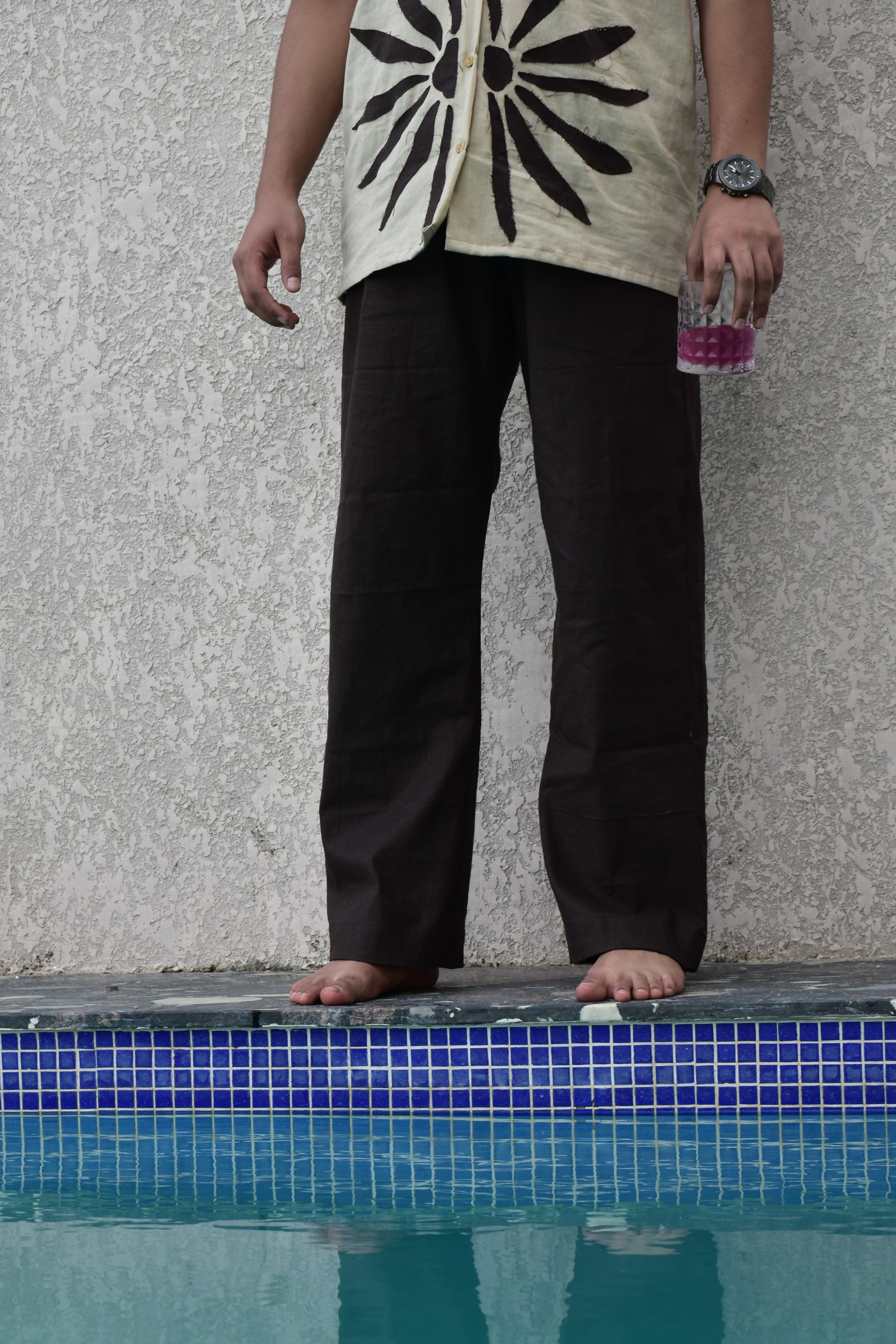 Men’s Relaxed Fit Brown Linen Pants – Everyday Earth Tones