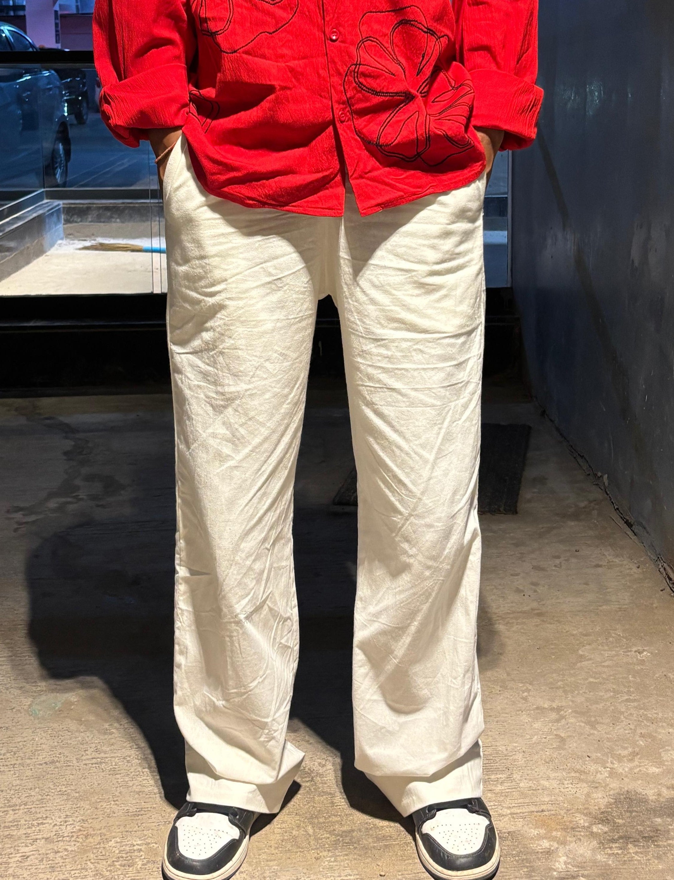 Men’s White Linen Pants – Breathable High-Quality Trousers