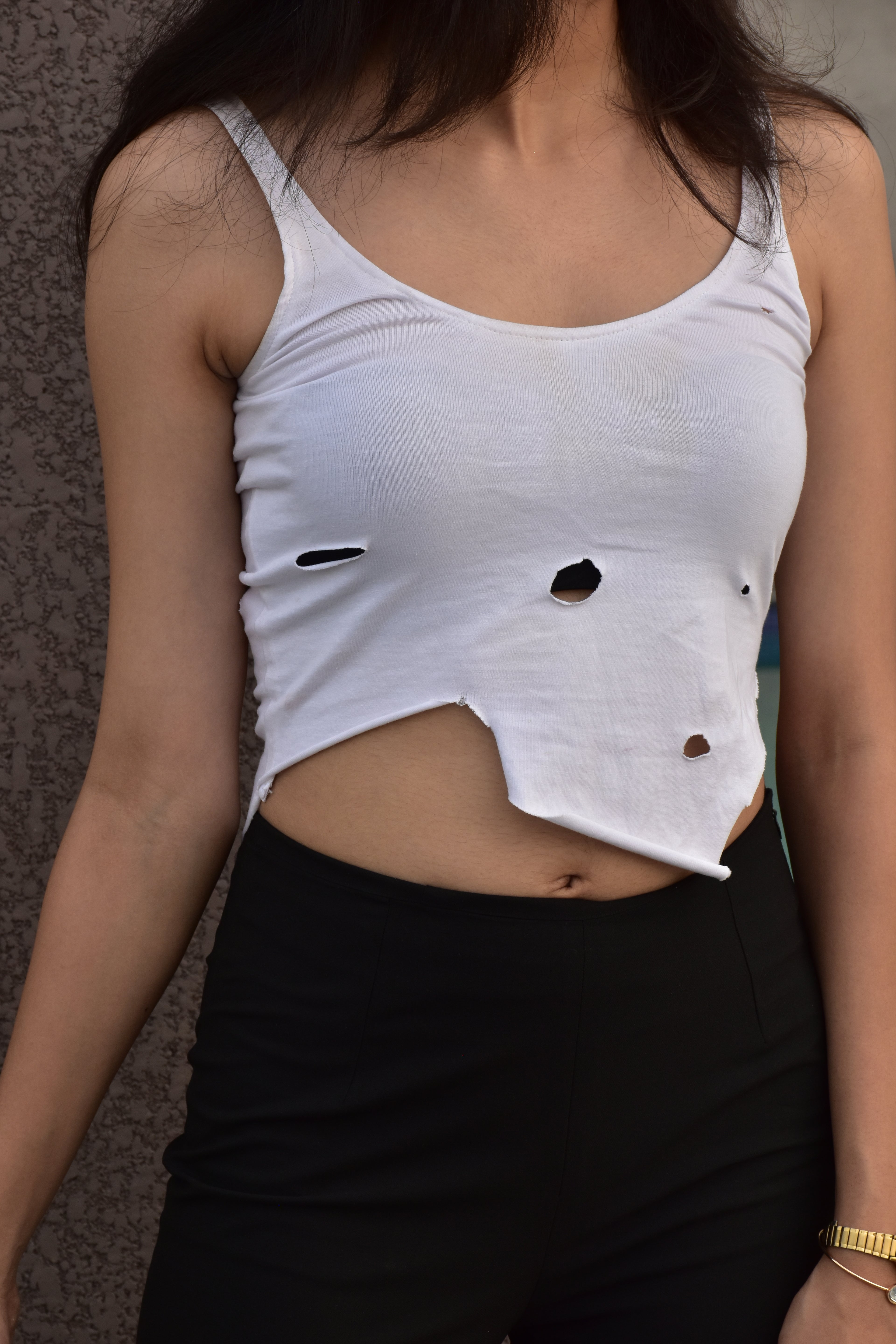 Statement Tank Top with Holes – Cool, Bold, and Original