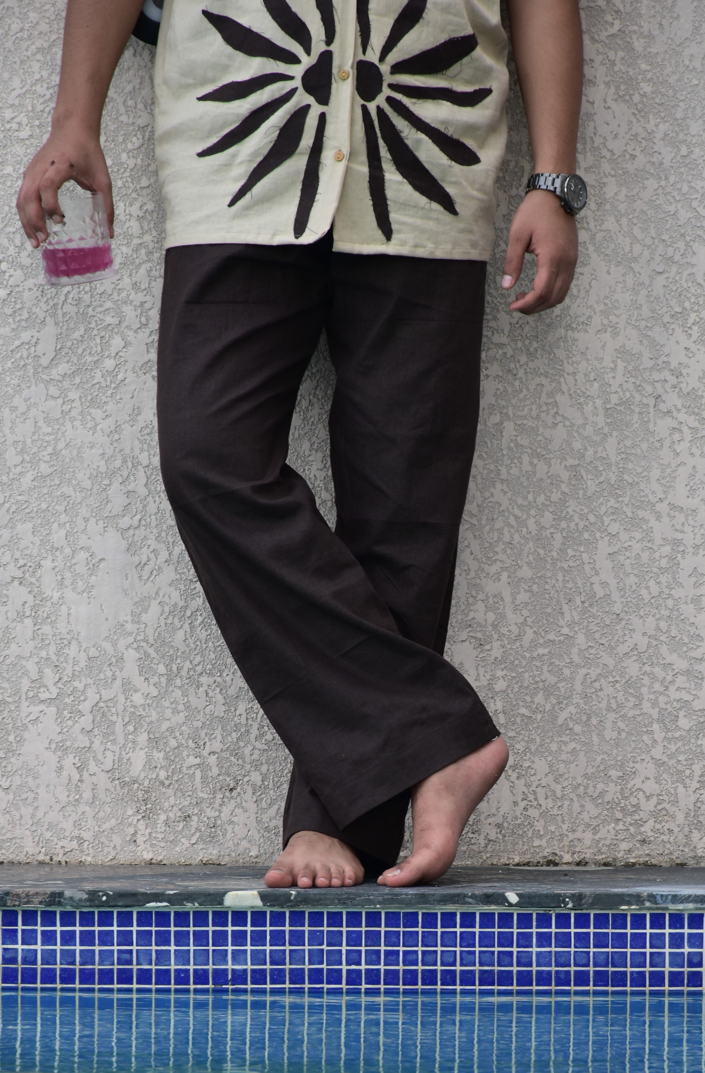 Men’s Relaxed Fit Brown Linen Pants – Everyday Earth Tones